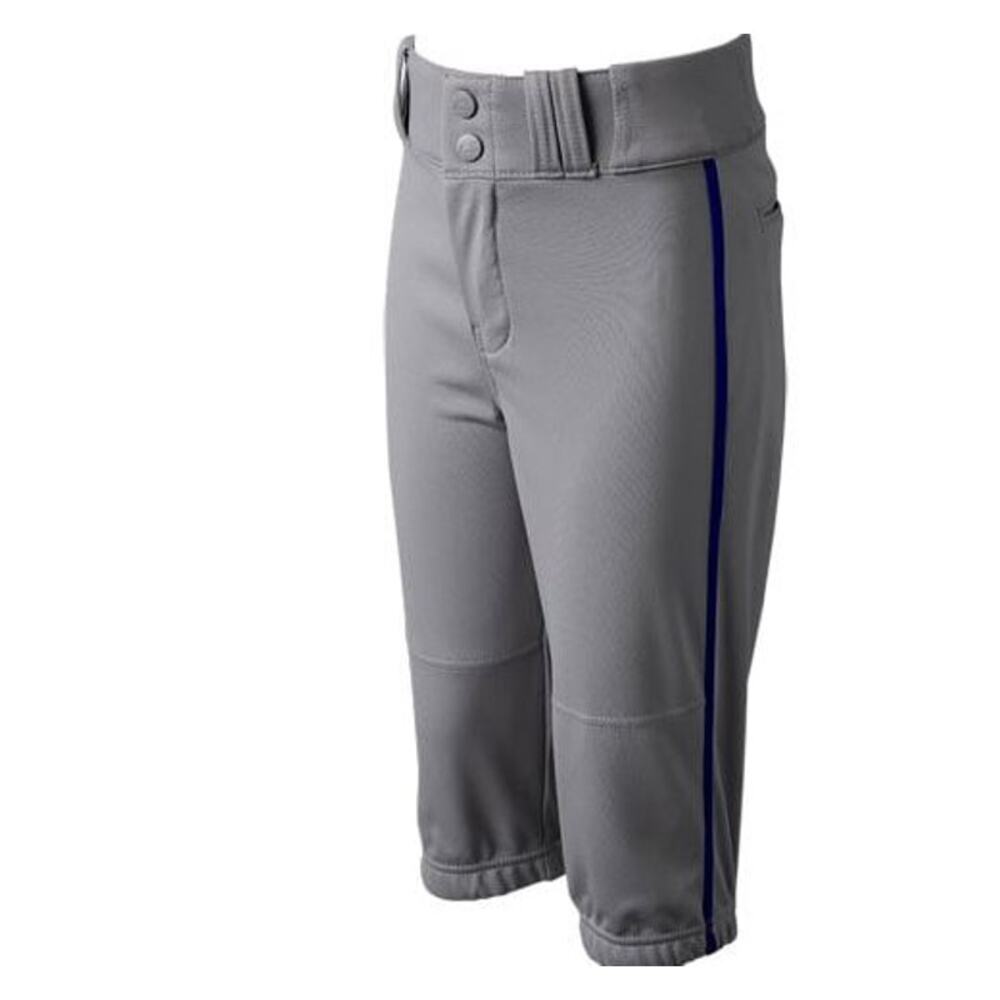 Champro Youth Triple Crown Knicker Piped Baseball Pants Gray/Blue stripe Youth M